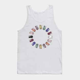 Circle of Balanced Rainbow Cats Tank Top